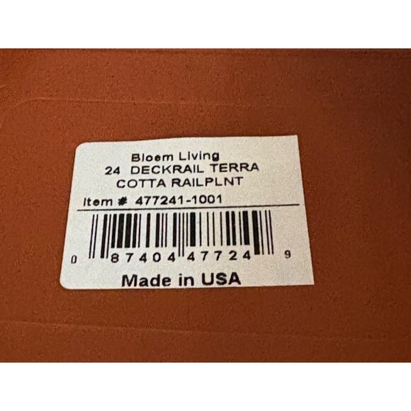 Bloem Terra Cotta Oval Deck Rail Planter 24" Elevated Garden Box (Quantity 2) - Picture 14 of 16